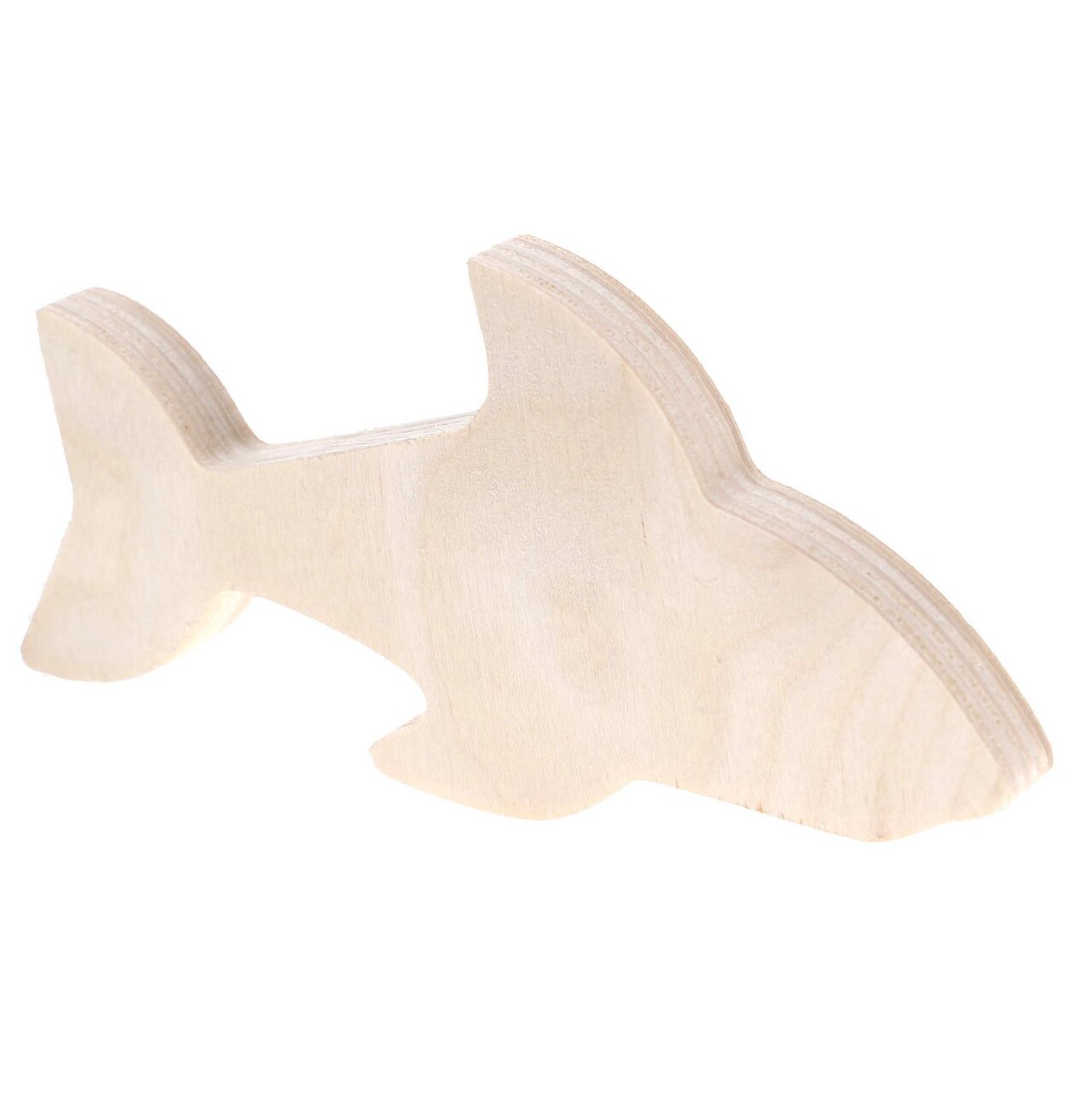 Good Wood By Leisure Arts Shape Shark 5 1/2"X 2 3/4"X 1/2", Wooden Shapes, Wood Shapes, Wooden Shapes Wall Decor, Large Small Shapes For Crafts